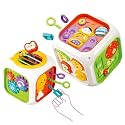 Alokik Enterprise 6-in-1 Baby Activity Cube Toy for Kids | Learning &amp; Development Activity Center with Gears, Rope Pull, Elastic Band, City Maze, Shape Matching &amp; Planet Slider | Gifts Toy for Kids