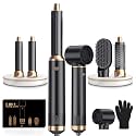 5 in 1 Blow Dryer Brush Set, Hot Air Styler Air Curling Wrap Air Curler Low Heat Hair Care, Round Brush Blow Dryer Hair Styling Tools Gift for Dry,Volumize,Straight,Curl, 110-120V