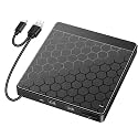 6 in 1 External VCD Driver for USB3.0 USB C Portable VCD Write Burners Optical Driver Player Reader Disk Disc