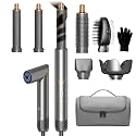 6 in 1 Hair Dryer Brush &amp; Air Styler, Foldable High Speed Negative Ionic Hair Care Blow Dryer with Auto-Wrap Curlers, Hair Brush Blow Dryer Salon at Home, Straight, Dry,Curl, Travel Bag 110-120V
