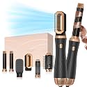6 in 1 Hair Dryer Brush Set, Blow Dryer Brush Upgrade Detachable Air Styler Wrap Air Curler, Curly Twist Hot Curling Iron, Negative Ion Blow Dryer Hot Styler, Travel Hair Styling Tool