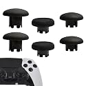6 in 1 Interchangeable Thumbsticks for PS5 Dualsense Edge Controller(Black)