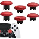 6 in 1 Interchangeable Thumbsticks for PS5 Dualsense Edge Controller(Red)