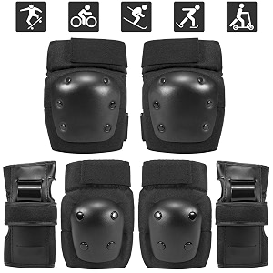 6 in 1 kidsadults knee pads elbow pads wrist pads sport protective gear set for cycling skateboard roller skating