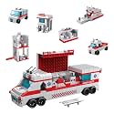 6-in-1 Mega Build| Med Rescue| Building Block Set| Medical Theme| Builds 6 Vehicles or 1 Mega Vehicle