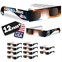 6/12/25/50 Pack Solar Eclipse Glasses | AAS Approved 2026, ISO 12312-2 Certified | Made in USA