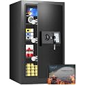 6.2 Cuft Safe Box, Home Safe with Fireproof Waterproof Bag 27.56'' H