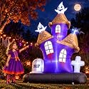 6.2FT Inflatable Halloween Decoration Outdoor Blow Up Castle Yard LED Decor