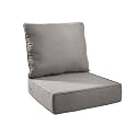 6" Thick Outdoor Chair Cushions - 24"* 24" Patio Furniture Cushions with Water Resistant &amp; Removable Cover, 28D High Density Sponge Patio Cushion for Outdoor Furniture Couch Chair Grey