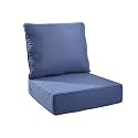 6" Thick Outdoor Chair Cushions - 24"* 24" Patio Furniture Cushions with Water Resistant &amp; Removable Cover, 28D High Density Sponge Patio Cushion for Outdoor Furniture Couch Chair Blue