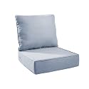 6" Thick Outdoor Chair Cushions - 22"* 24" Patio Furniture Cushions with Water Resistant &amp; Removable Cover, 28D High Density Sponge Patio Cushion for Outdoor Furniture Couch Chair (Baby Blue)
