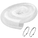 6"x5' PVC Dust Collection Hose with 2 Stainless Clamps for Woodworking