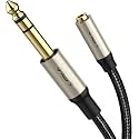 6.35mm To 3.5mm Headphone Adapter 1/4 Male To 1/8 Female TRS Stereo Jack Audio Extension Cord for Mixer Guitar Piano Amp Speaker(6.35-M to 3.5-F,10m)