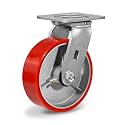 6'' Caster, Heavy Duty Industrial Swivel Caster Wheel for Platform Truck Dolly Cart (1 Pack)