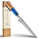6'' Fillet Knife, Handcrafted Japanese VG10 Damascus Boning Knife