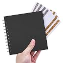 6.3x6.3 in Scrapbook Photo Album 20 Sheets, Black