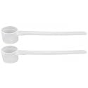 6.5 mL (6.5 CC) Long Handle Plastic Measuring Spoon for Coffee, Protein Powder, Pet Food, Spices, Grains, Dry Goods – Food-Grade BPA-Free (Pack of 2)