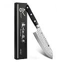 6.7 Inch Santoku Knife, AUS-6 Alloy Steel with Hammered Finish