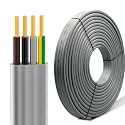 6/8/10 Gauge Flat Elevator Electrical Wire, 10/4 AWG Elevator Trailing Flat Cable, CE Certified Flex Resistance Power Cable, High Voltage Wire for Electric Telescopic Gates(100ft,6awg)