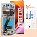 6.8 inch AMOLED for Samsung Galaxy S21 Ultra LCD G998U1 G998W G998B G998B/DS S21Ultra 5G LCD Display Touch Screen Assembly Replacement (with Silver Frame)