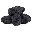 6-8 Inches Large Natural Black Lava Rock 4 PCS Aquarium Rocks for Aquascaping, Aquarium Landscaping, Terrariums, Fish Tank Decoration, Vivariums, Paludarium, Reptile and Amphibian Enclosures