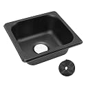 Dpofirs 6.89x6.5x2.76in RV Kitchen Sink, 304 Stainless Steel Black Bar Sink, Electroplated Drop in Small Bar Sink for Boat RV, Dpofirsbg4ypm7dx5