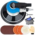 6" Air Sander Kit - Garage-Ready Dual Action Tool, Car Detailing &amp; Woodworking Hero | Palm-Sized Power w/Free Tool Kits