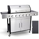 6-Burner Propane Gas Grill and Griddle Combo with Side Burner