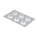 6-Cup Muffin Tray for Baking | Durable Aluminum Cupcake Tray, Microwave Safe, Easy to Clean Mould | Ideal Mould for Bakery Uses,Cupcakes, Jelly | Multi-Purpose Tray - 10 Inches,Silver