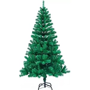 6 feet christmas tree premium artificial christmas tree with strong metal legs pack of 1 tree easy assembly for indoor outdoorfull branches metal stand