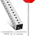 6 ft H x 1-1/2 in W Square Sign Post with 7/16" Dia Holes
