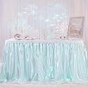 6 ft Iridescent Table Skirt Shiny Tulle Mermaid Halloween Party Decoration