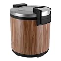 6 Gallon Commercial Rice Warmer, Stainless Steel Electric Rice Holding Cooker with Dual Temperature Settings, Non-Stick Inner Pot, Non-Slip Feet for Restaurants Catering Cafeterias, NOT Cooker (Wood Grain)