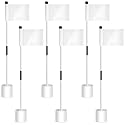 6 Golf Flagstick Set, Putting Green Flags with Hole Cup