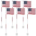 6 Golf Flagstick Set, Putting Green Flags with Hole Cup