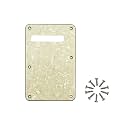 6-Hole Strat Backplate Cavity Cover for Fender, Aged Pearl 4Ply