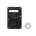6-Hole Strat Backplate Cavity Cover for Fender, Black Pearl 4Ply