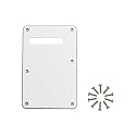 6-Hole Strat Backplate Cavity Cover for Fender Guitar, White 3Ply