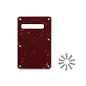 6-Hole Strat Backplate Cavity Cover for Fender, Red Tortoise 4Ply