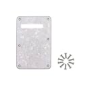 6-Hole Strat Backplate Cavity Cover for Fender, White Pearl 4Ply