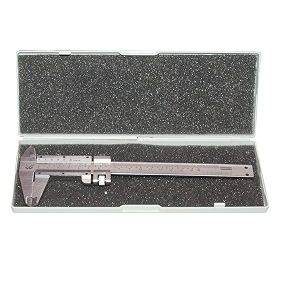 6 inch 150mm manual vernier caliper with storage box stainless steel precision measuring tool inside outside depth amp step measurement gauge for engineering woodworking amp diy pack of 1