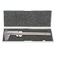 6 Inch (150mm) Manual Vernier Caliper with Storage Box, Stainless Steel Precision Measuring Tool, Inside Outside Depth &amp; Step Measurement Gauge for Engineering, Woodworking &amp; DIY, Pack of 1