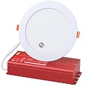 6 Inch LED Recessed Lights with 90 Mins Emergency Battery Backup, 5 CCT 2700K-5000K Dimmable Emergency Downlight, 12W/15W/18W Tunable Canless Wafer Light, ETL/FCC/UL/IC Ceiling Light 100-277V (1 Pack)