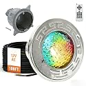 6 Inch LED Spa Lights with Niche, 12V AC Color Changing Pool Lights for Inground Pool, Underwater Pool Light, Fits for 6" Small Wet Niches, 15W(150W Equivalent), 100FT Cord