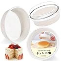 6 inch Small Round Cake Pans with Metal Reinforced Frame, Set of 3
