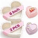 6 Inch Small Silicone Heart Shaped Cake Pans for Baking