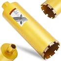 6 Inch Wet Core Drill Bit, 6" Diameter x 14" Depth,1-1/4"-7 Thread, High-Performance Diamond Core Bits for Reinforced Concrete with Rebar, Masonry, Brick Block,Cement, Stucco, Stone (152mm)