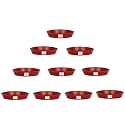 6 Inches Diameter Terracotta Color Bottom Tray/Saucer/Plate for Round Planter Pots Suitable, 10 Inch Flower Planter and 12 Inch Flower Gamla (Pack of 10 Piecse