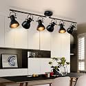 6-Light Kitchen Track Lighting Rotatable Heads for Farmhouse Island