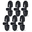 6 Pack 1/2'' to 1/4'' Drip Irrigation Fittings, Push-to-Connect 3 Way Drip Irrigation Part Barbed Tee Connectors, Anti-Leak Locked Splitter Fitting for 1/2" Irrigation Tubing (0.6''-0.67''O